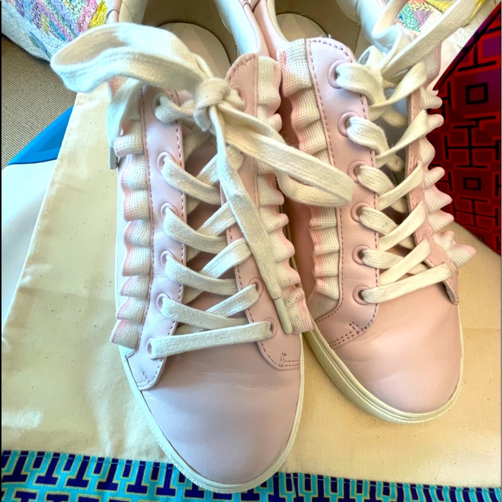 Tory Burch Sport- Pink Ruffled Tennis Shoe